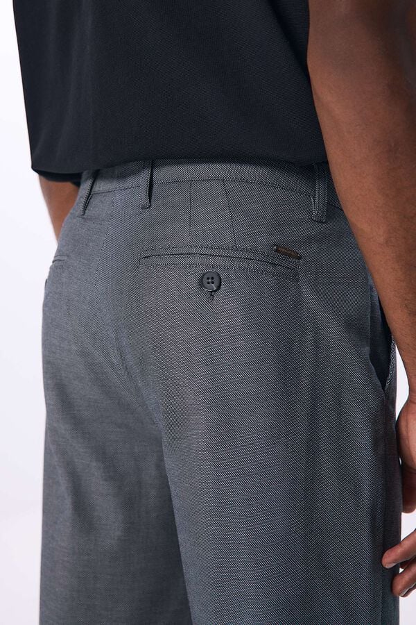 Springfield Pantalón chino vestir comfort slim fit gris oscuro