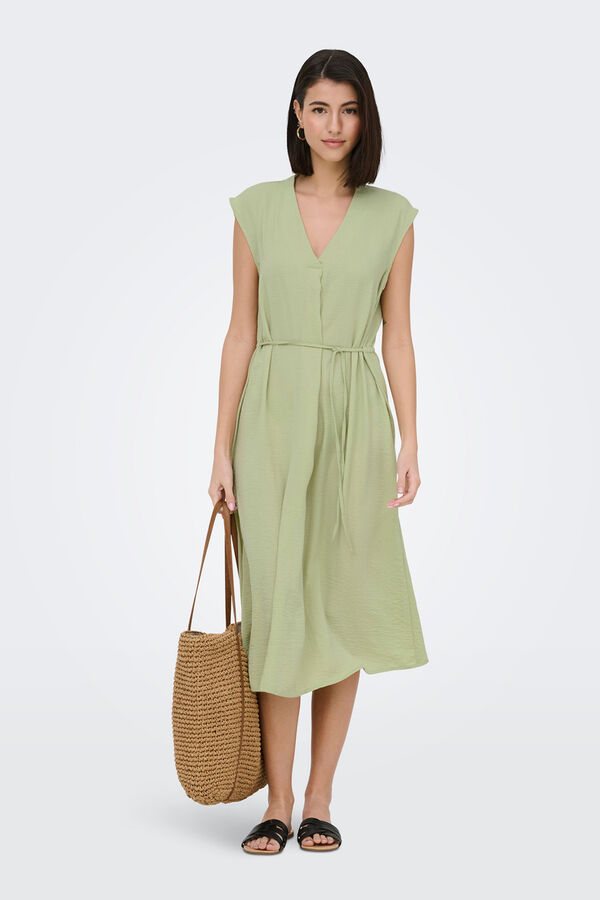 JDY Fluid midi dress green