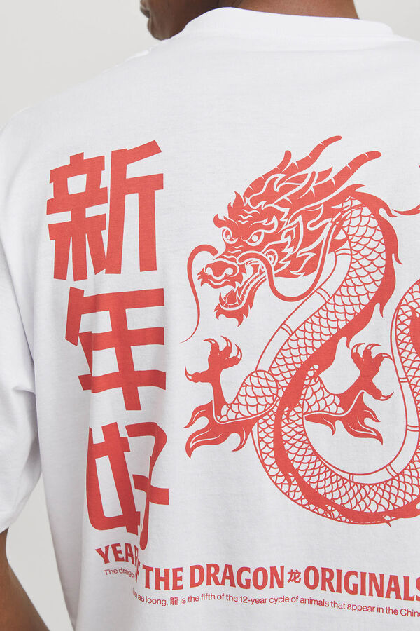 Jack & Jones Camiseta loose fit manga corta blanco