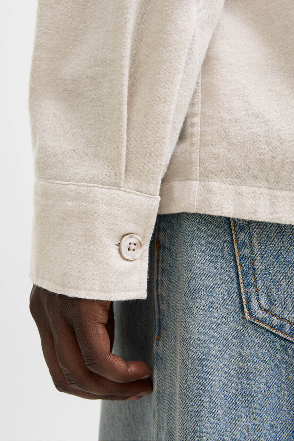 Jack & Jones Camisa oversize com corte descontra&iacute;do cinzento