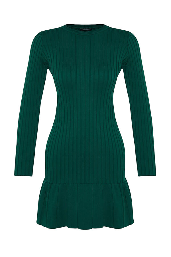 Trendyol Vestido plisado mini verde