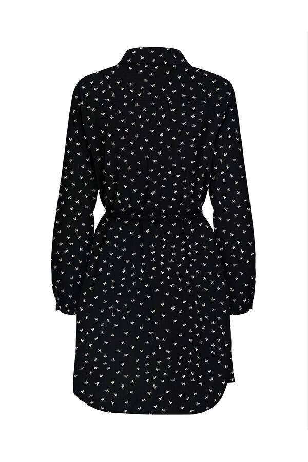 Only Vestido curto camiseiro preto