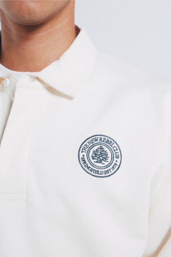 Springfield Rugby neck sweatshirt white