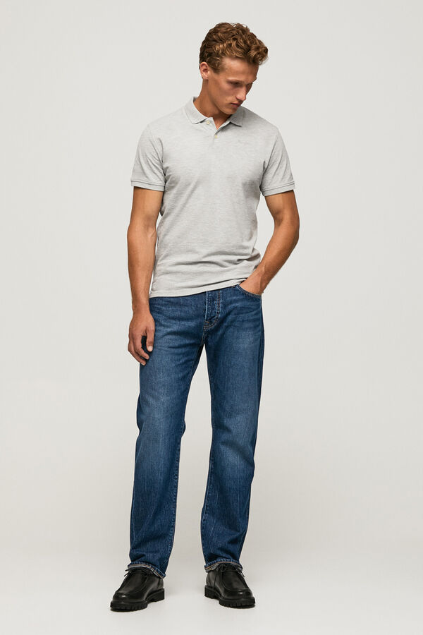 Springfield Men's short-sleeved polo shirt. gris