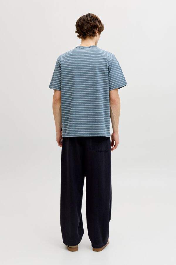 Jack & Jones Striped relaxed fit T-shirt blue