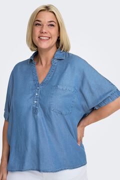 Only Carmakoma Polo de manga curta tamanho grande