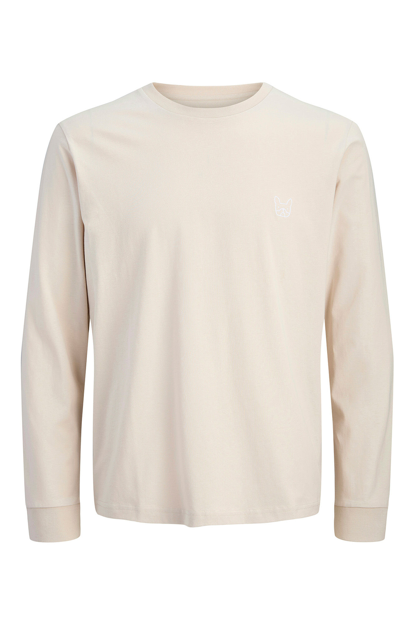 Jack & Jones Lang&auml;rmelig T T-Shirt mit Hunde- Print