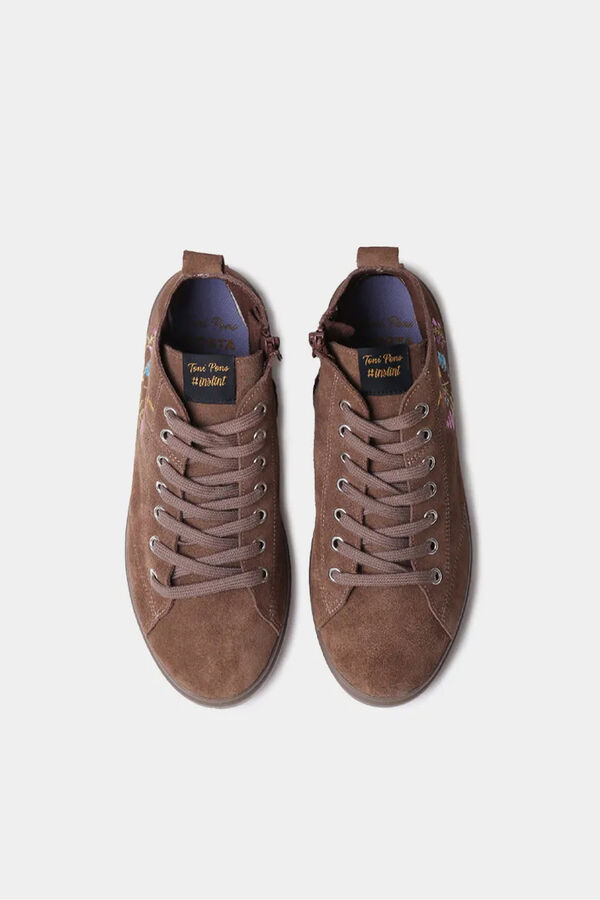 Toni Pons Ankle boot with floral details brown