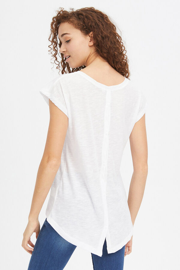 Springfield T-Shirt Knöpfe Rücken blanco