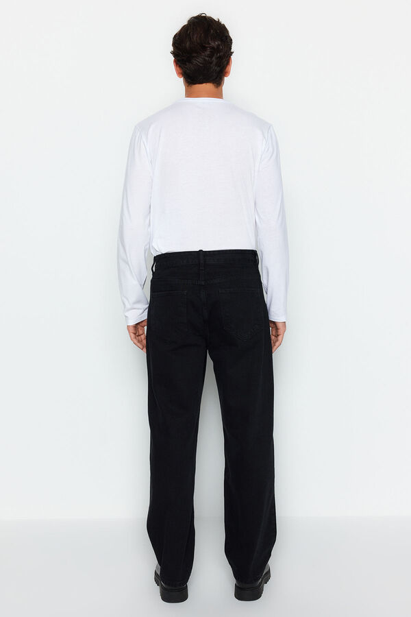 Trendyol Cal&ccedil;a jeans masculina comum preto