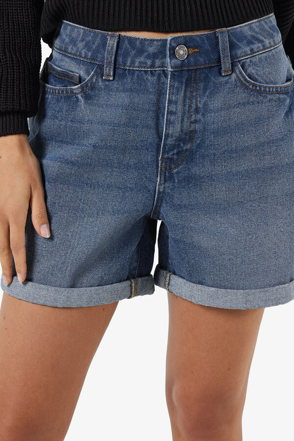 Noisy May Shorts Saumumschlag Blau