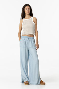 Springfield Full-Length Lyocell Trousers blue mix