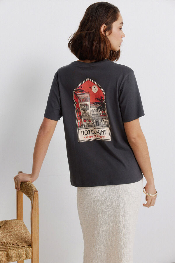Springfield Printed short sleeve T-shirt grey