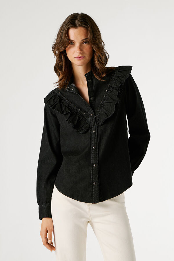 Pepe Jeans Long sleeve denim shirt black