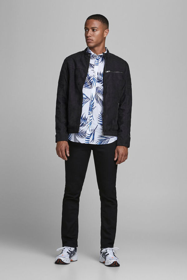 Jack & Jones Chaqueta motera simil ante negro