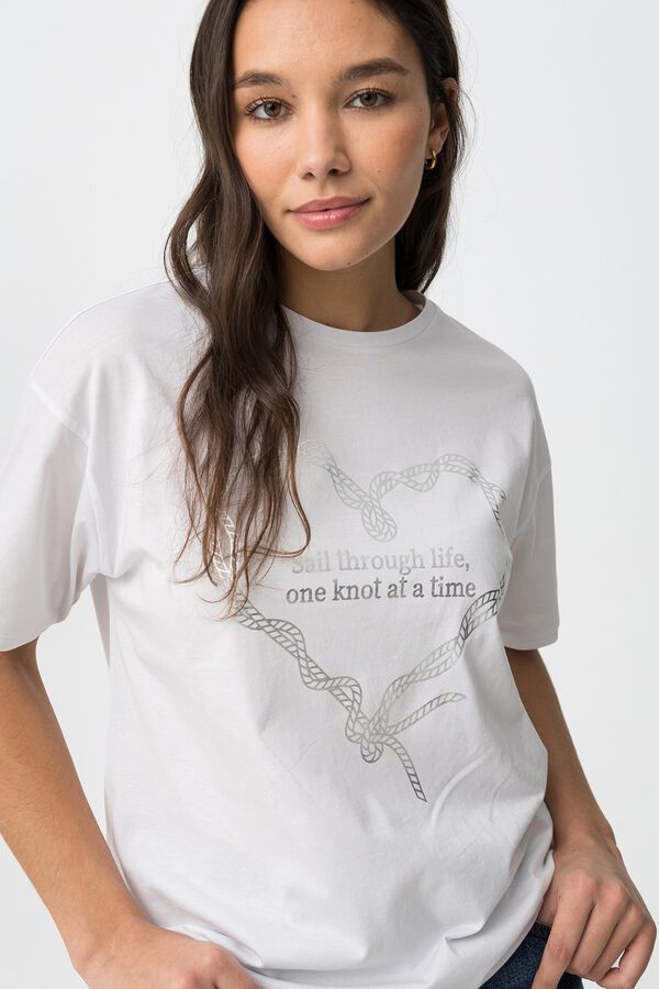 Tiffosi Relaxed knots t-shirt blanc