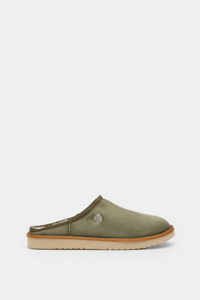 Springfield Two-tone ribbon slipper dark green