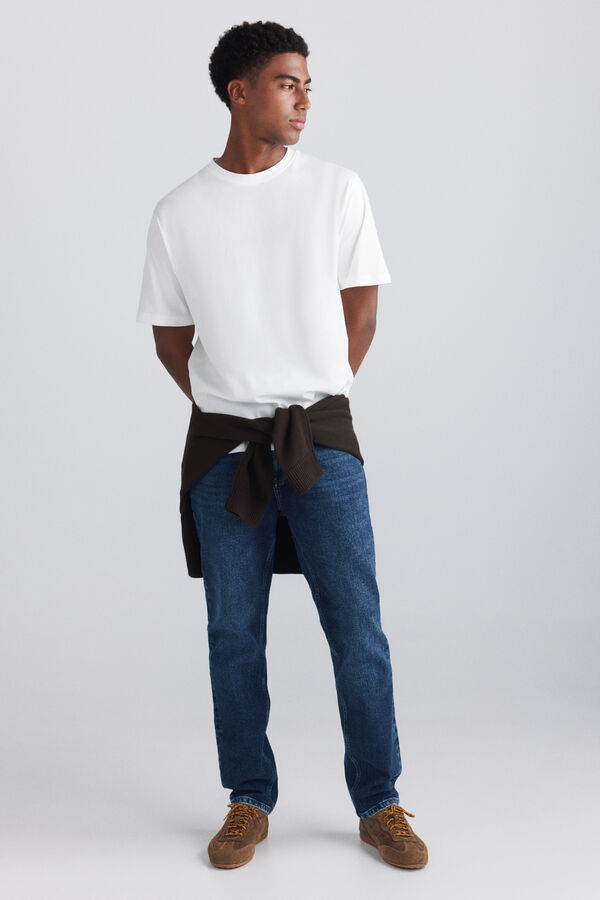 Springfield Heavy weight basic T-shirt beige