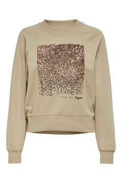 Springfield Sweatshirt with sequinned detail bézs