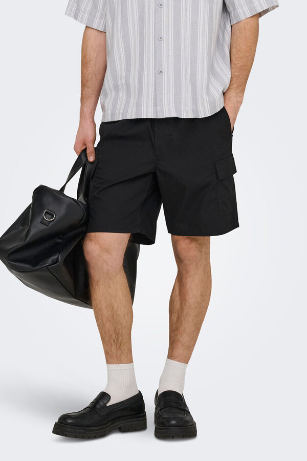 Only & Sons Cargo Bermuda shorts black