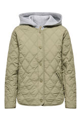 Only Quilted jacket with hood printed