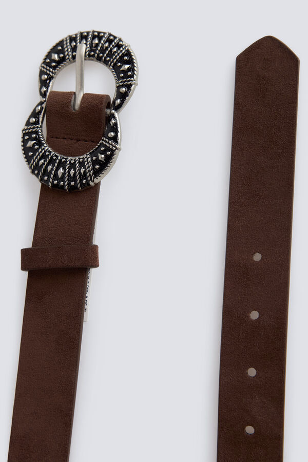 Springfield Ceinture &agrave; boucle textur&eacute;e nude