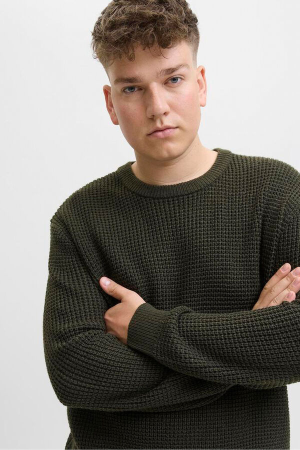 Jack & Jones PLUS Jersey b&aacute;sico de punto liso verde