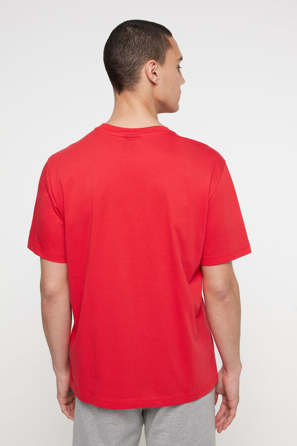 Springfield T-shirt manga curta de homem vermelho