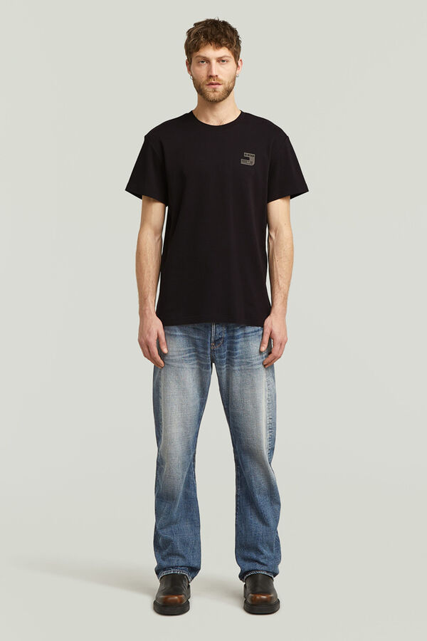 G-STAR Camiseta de manga corta y corte recto negro