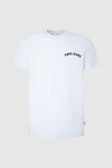 Springfield Regular fit T-shirt with varsity logo white