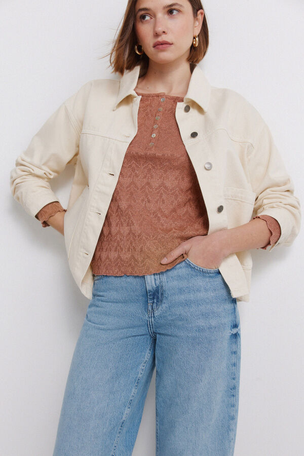 Springfield Wavy finish T-shirt pink