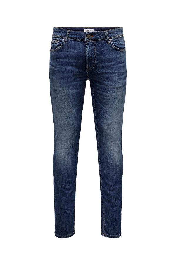 Springfield Calças jeans slim fit.  azulado