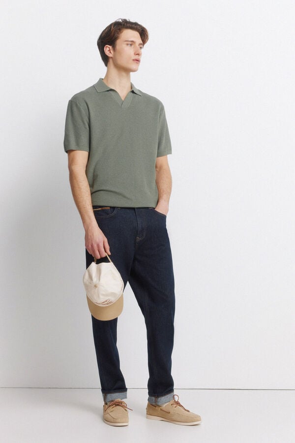 Springfield Link structure polo shirt green