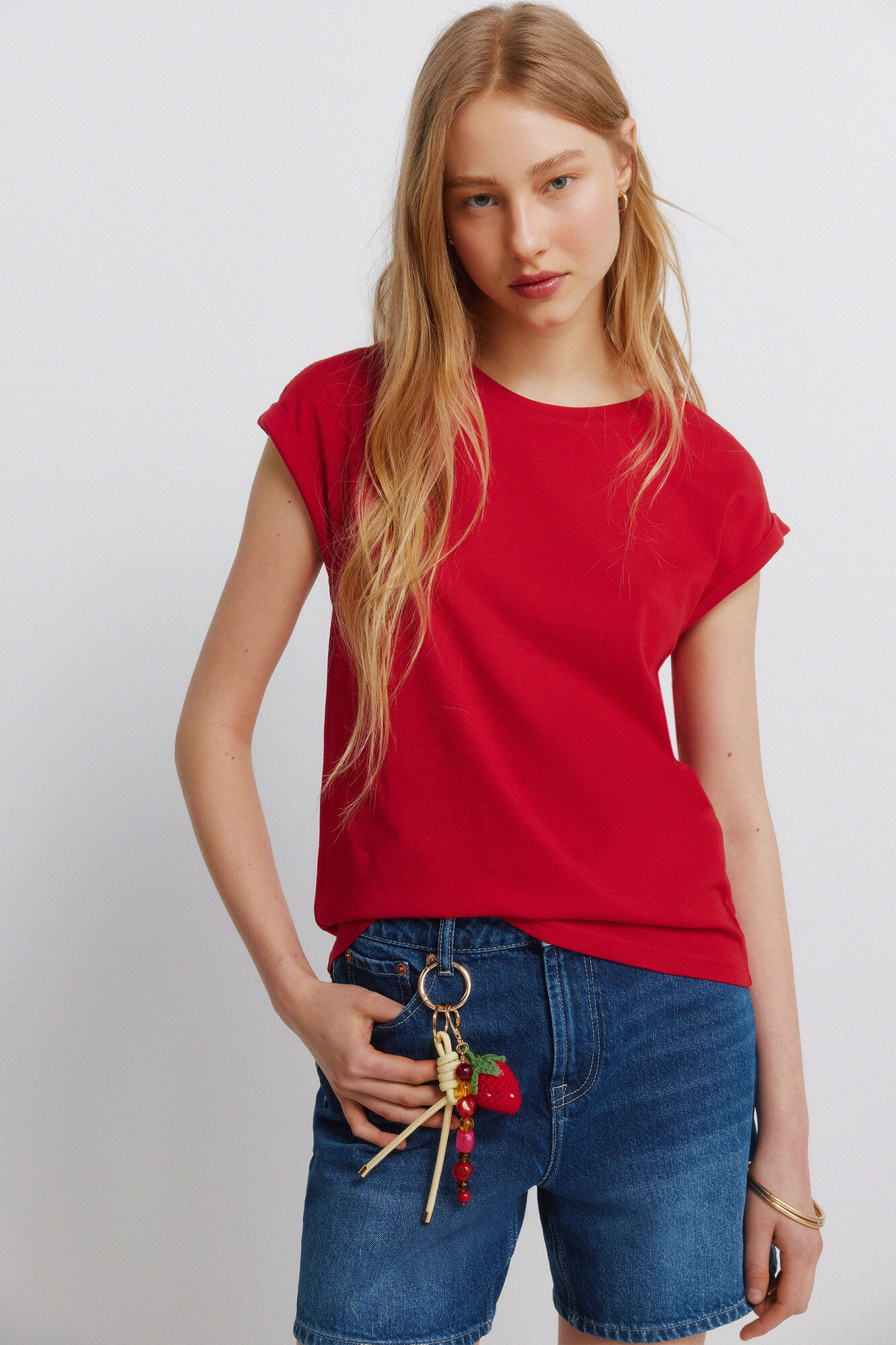 Springfield T-shirt detalhe em crochet no ombro