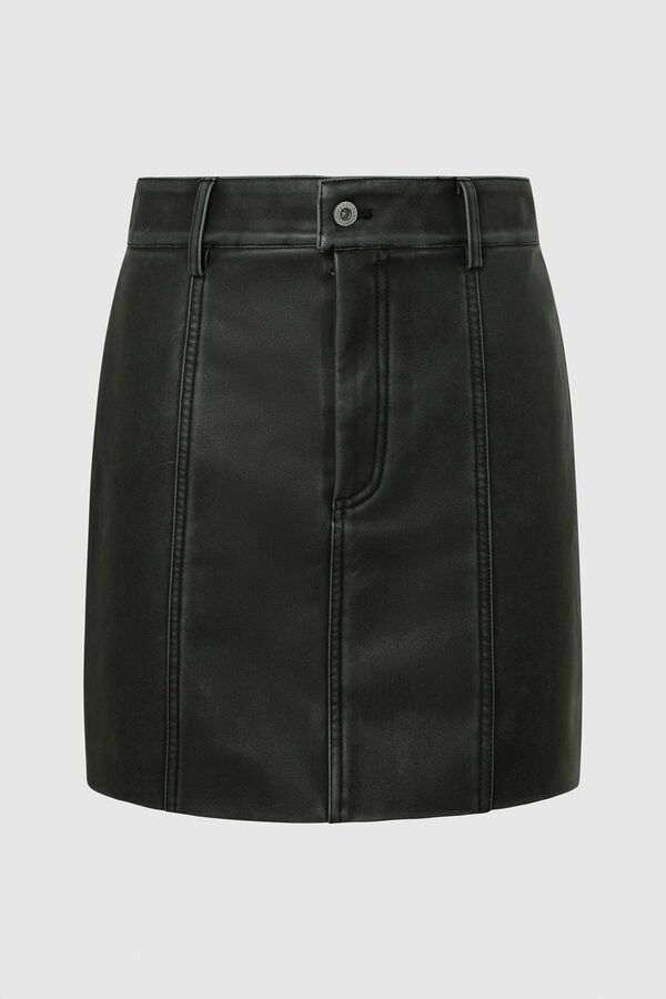 Springfield PU mini skirt black