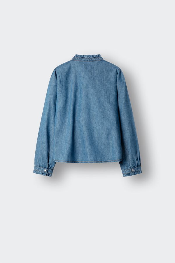 Springfield Kids Blusa denim ni&ntilde;a azul
