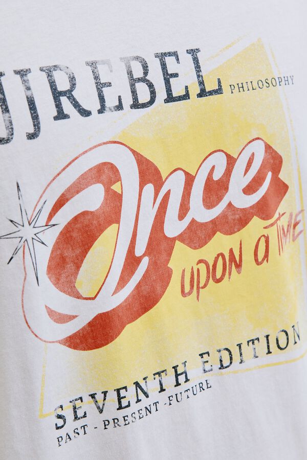 JJ REBEL Relaxed Fit T-Shirt Wei&szlig;