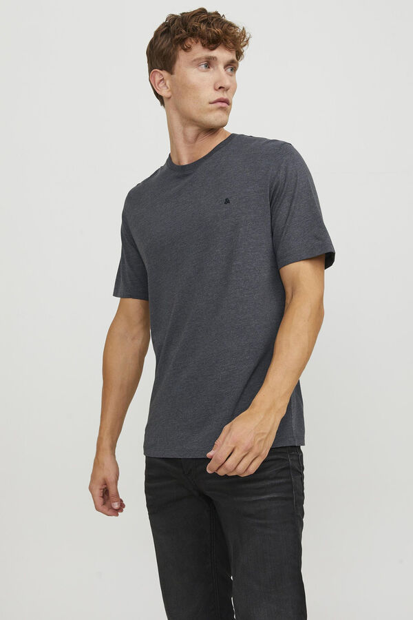 Jack & Jones Camiseta de algod&atilde;o com corte regular cinzento