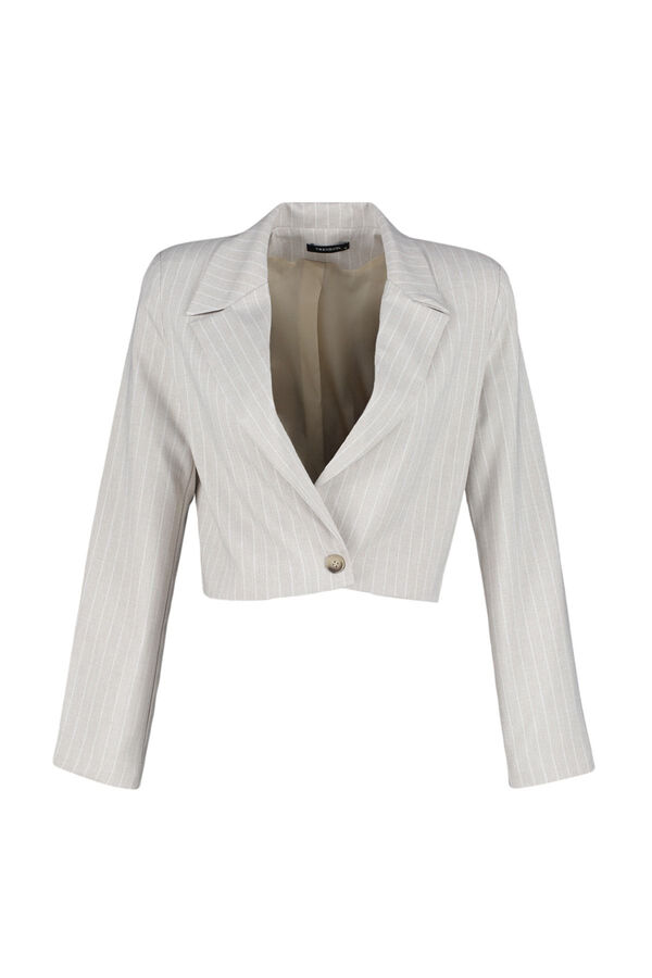Trendyol Blazer corta gris