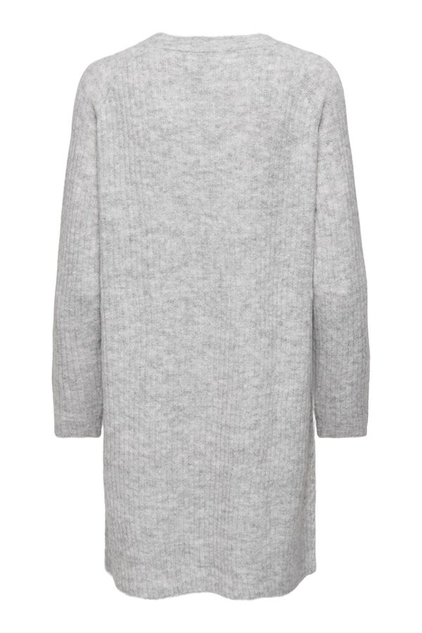 Only Vestido corto de punto acanalado gris