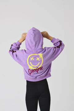 Only Girls Sudadera cropped ni&ntilde;a morado/lila