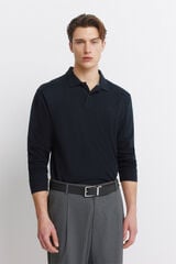 Springfield Basic long sleeve regular fit polo shirt SPRINGFIELD blue