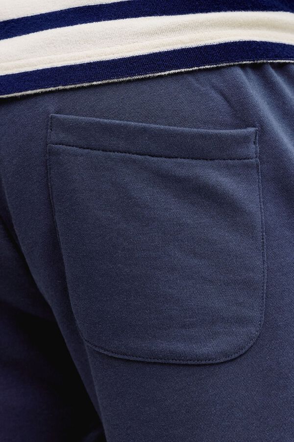 Jack & Jones Regular fit fleece Bermuda shorts blue