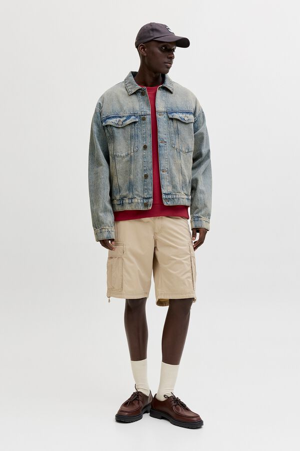 Jack & Jones Relaxed fit cargo Bermuda shorts grey