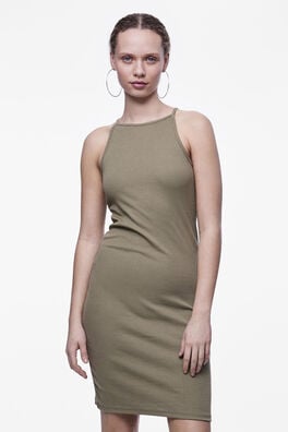 Vestido corto cuello Halter