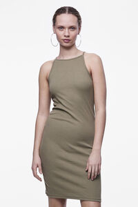 Pieces Kleid kurz Neckholder-Ausschnitt