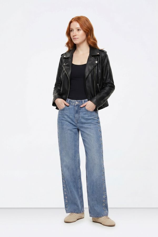 Tiffosi Young Short biker jacket black