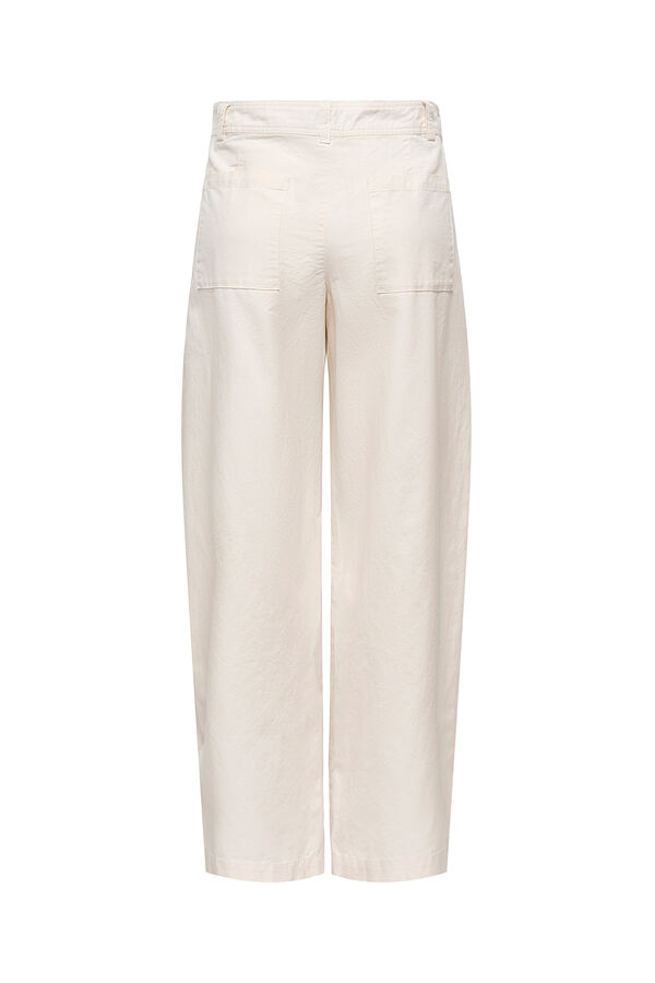 JDY Long barrel trouser white