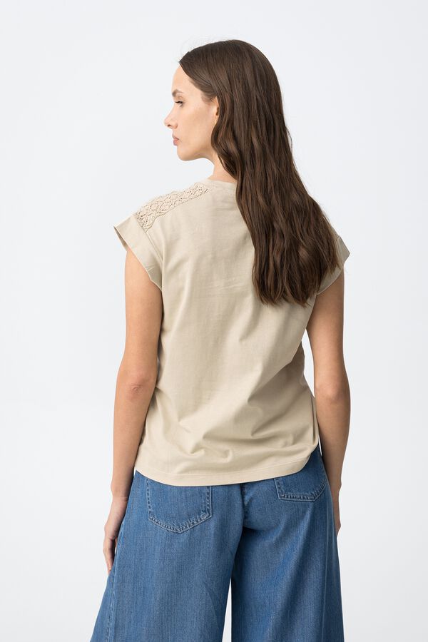 Tiffosi T-shirt with metallic detail gris