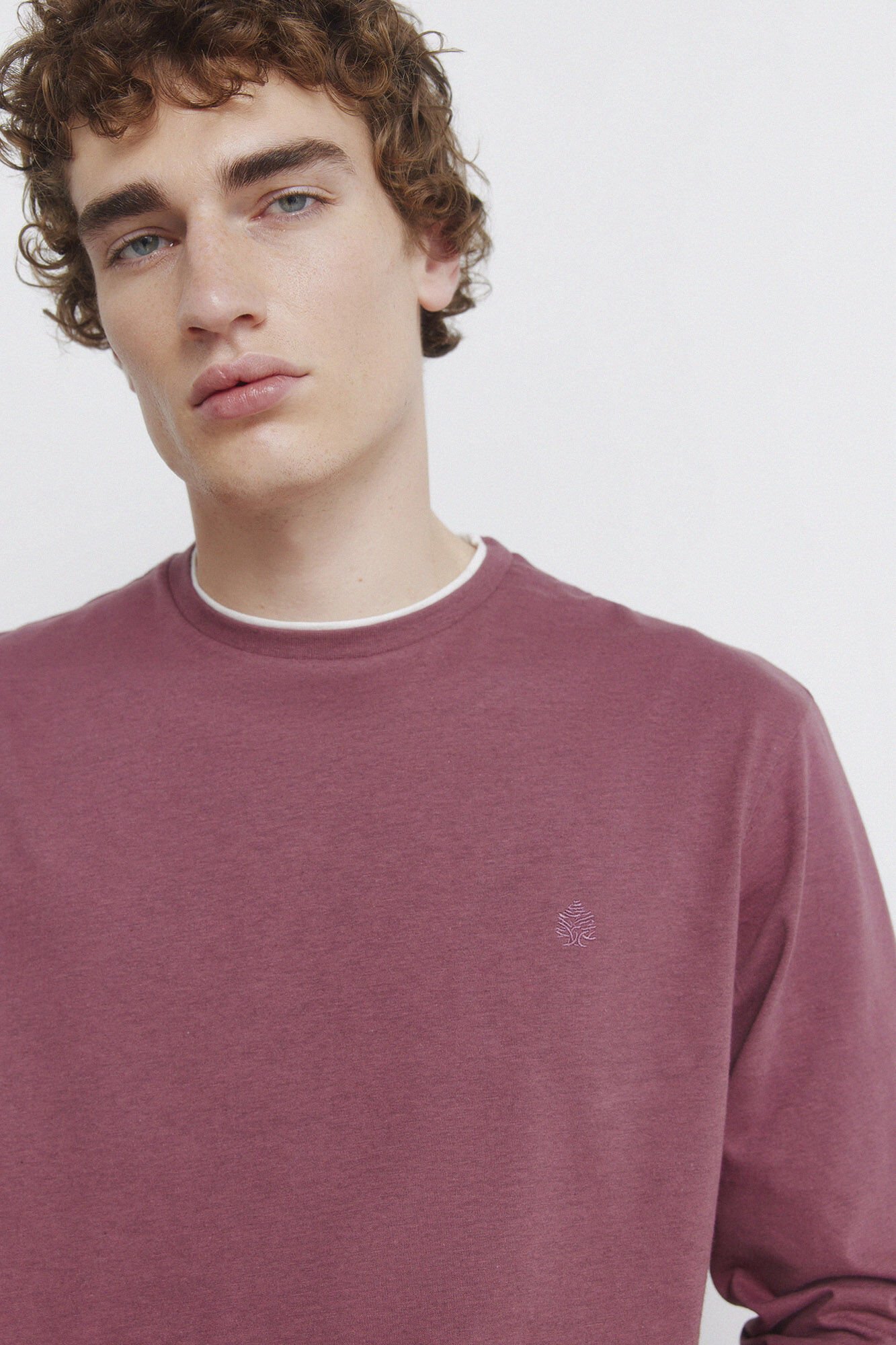 Springfield long sleeve T-shirt with double melange effect